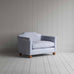 image of Dolittle Love Seat in Ticking Cotton, Aqua Brown