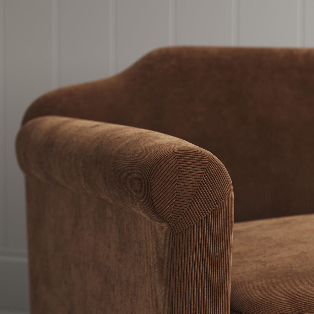 Arm detail in Tobacco Classic Corduroy