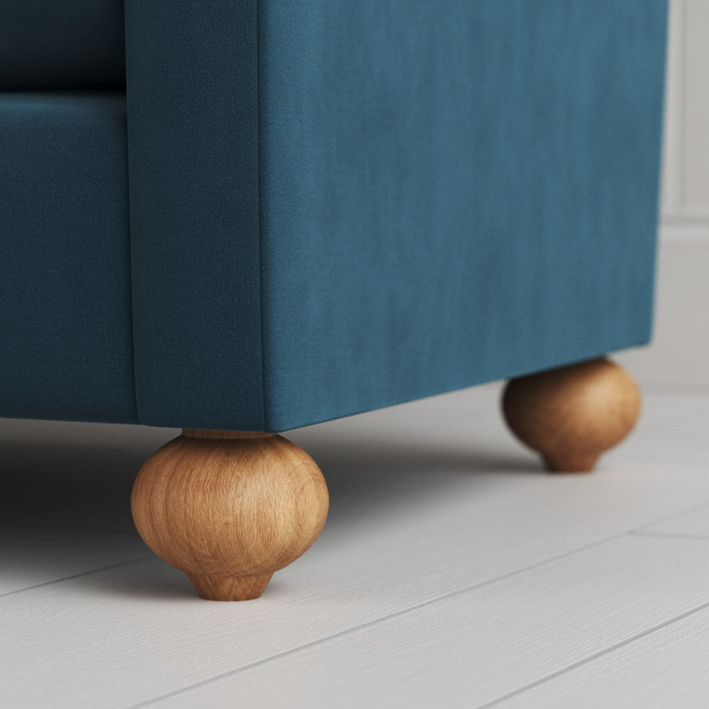  Feet close-up of Dolittle 4 seater Sofa in Intelligent Velvet Aegean 