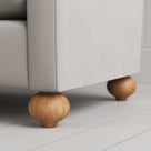 Dolittle Big Love Seat solid timber frame foot detail shot by NiX.