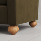 Dolittle Big Love Seat close-up detail of the spherical feet by Nicola Harding.