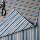 Slow Lane Cotton Linen, Blue, Fabric with Scissor - Nicola Harding