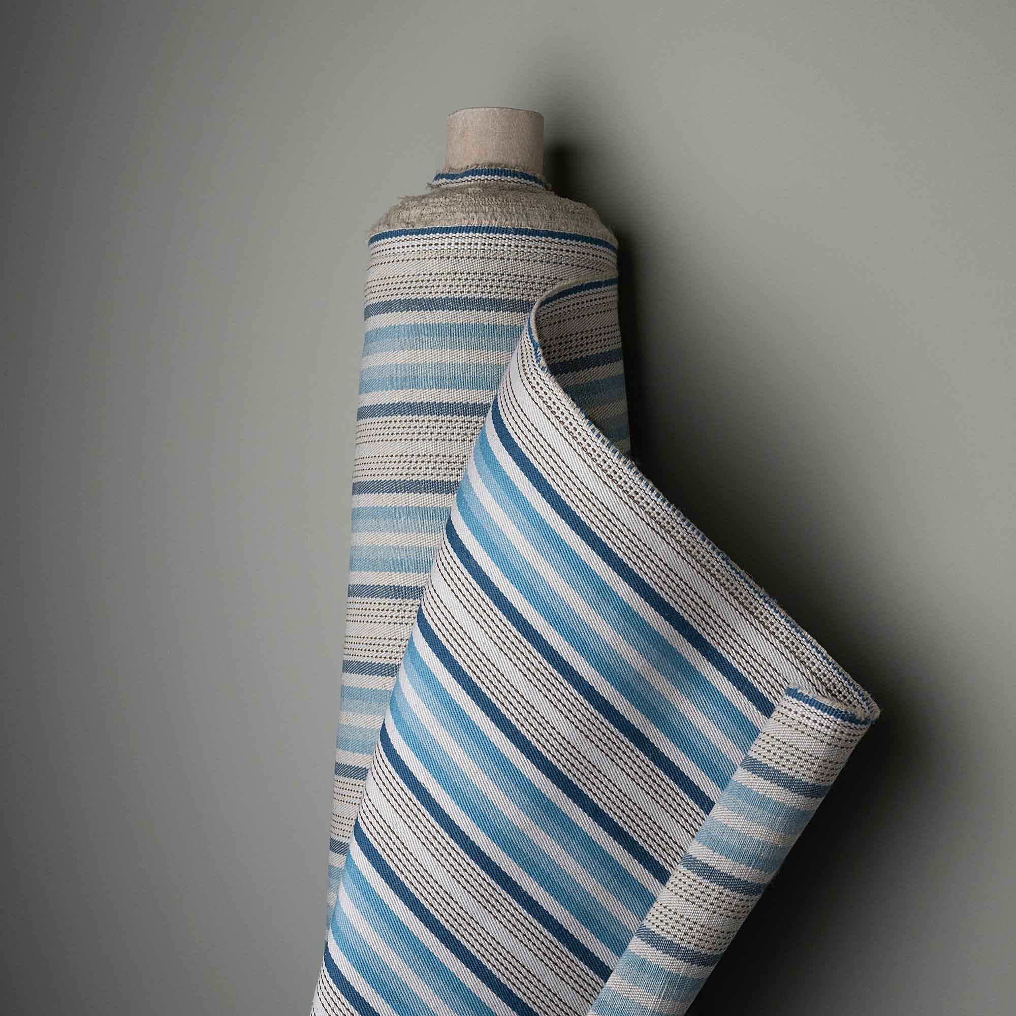  Slow Lane Cotton Linen, Blue Fabric Roll - NiX 