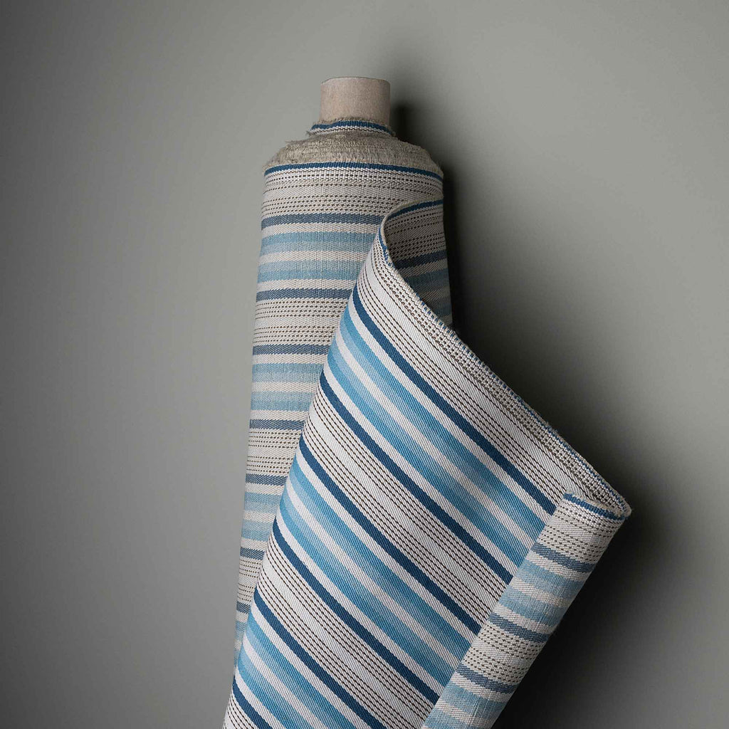  Slow Lane Cotton Linen Fabric Roll, Blue - NiX 