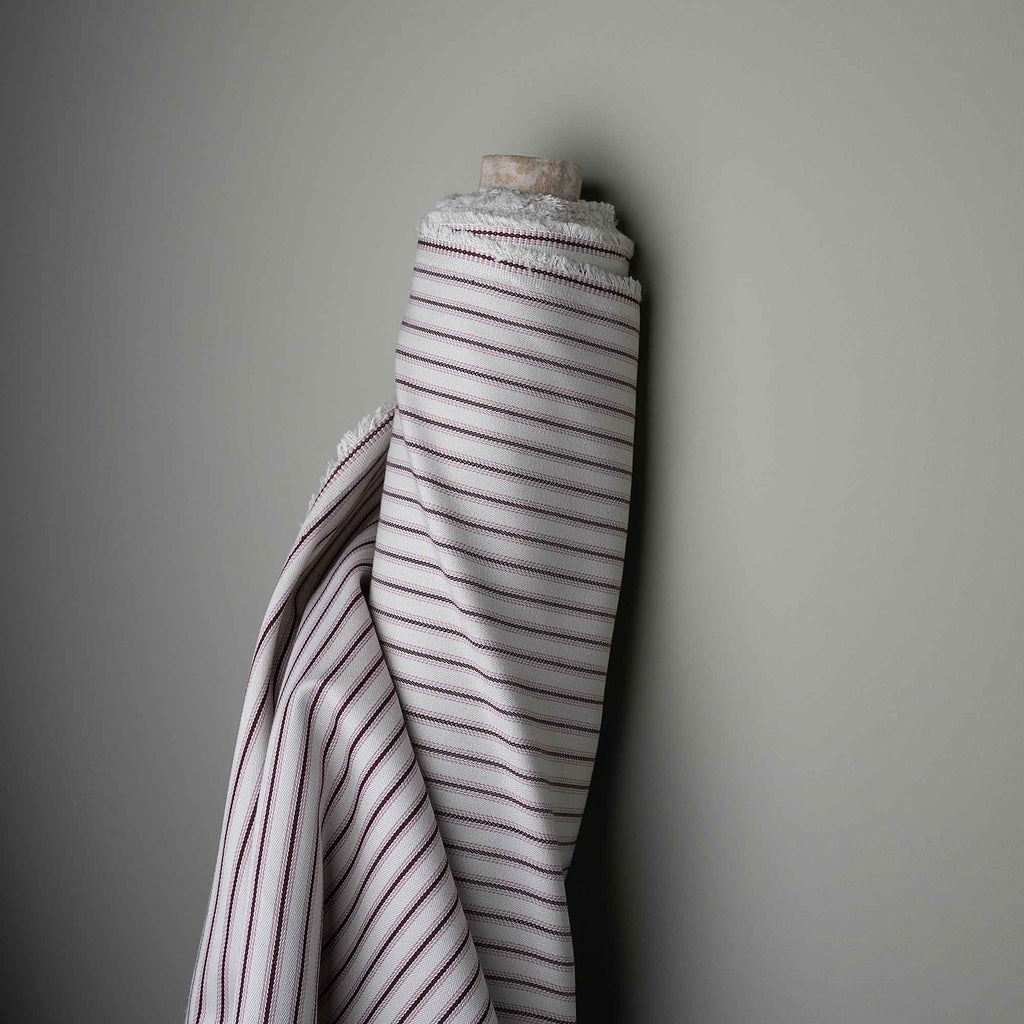  Ticking Cotton, Blue Brown Fabric Roll -  By NiX 