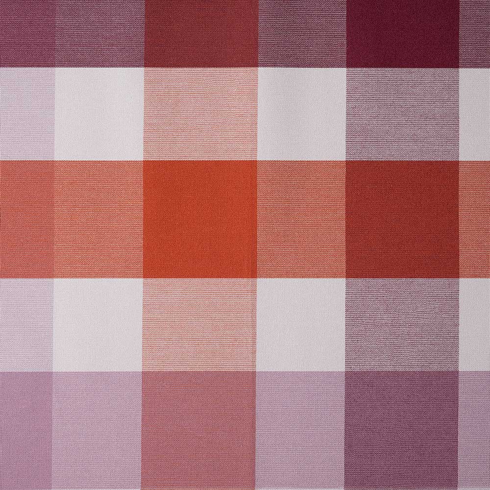 Checkmate Cotton, Berry Fabric Texture Closeup - Nicola Harding
