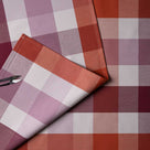 Checkmate Cotton, Berry, Fabric With Clipper - Nicola Harding