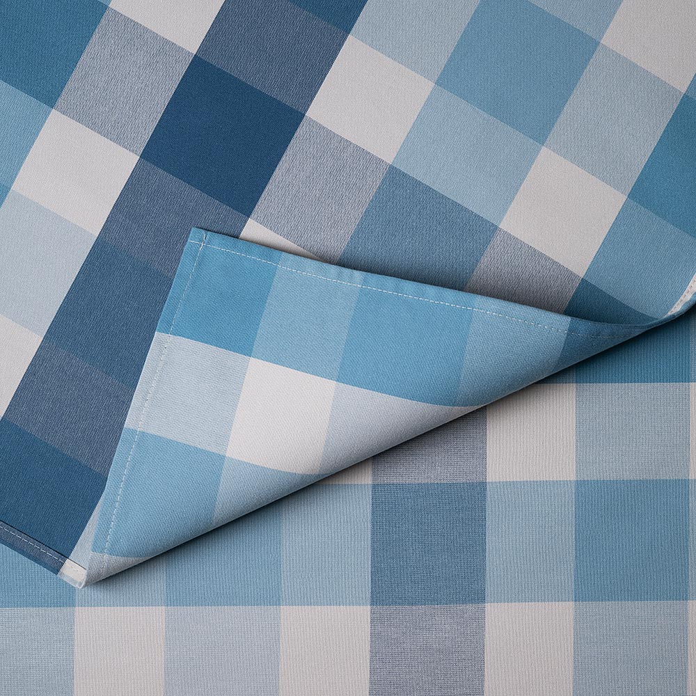 Checkmate Cotton, Blue Fabric - Nicola Harding