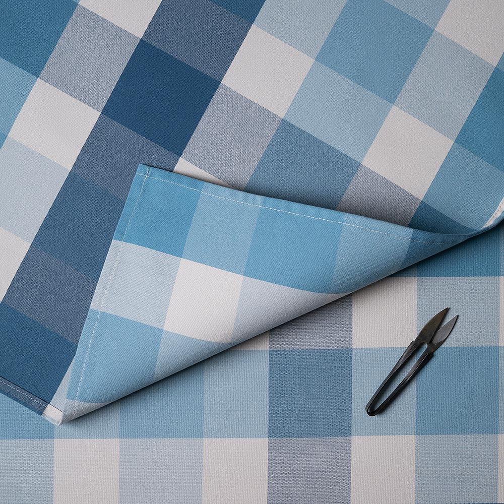  Checkmate Cotton, Blue, Fabric With Clipper - Nicola Harding 