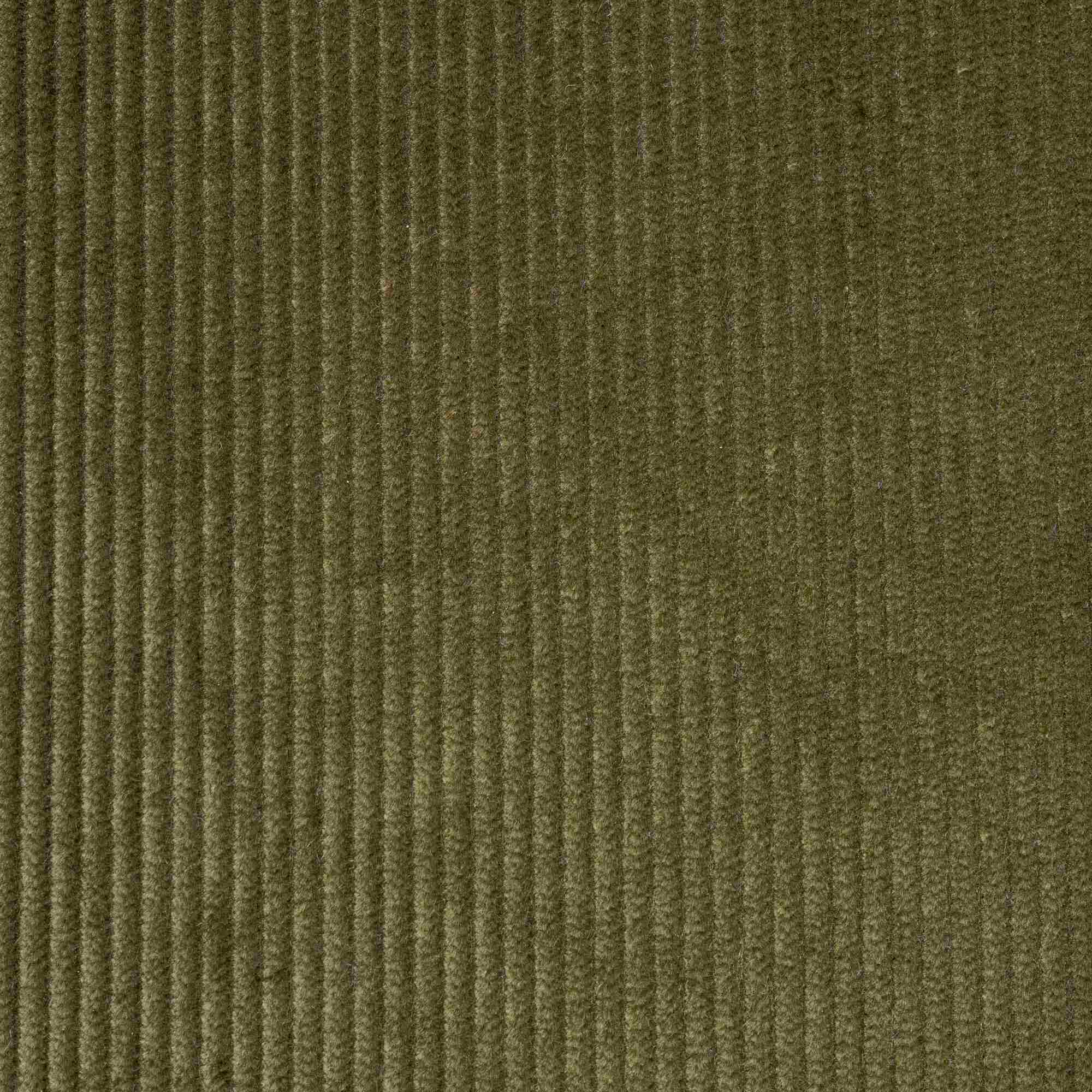  Flat lay of Caper Classic Corduroy, a muted green ribbed fabric for luxury seating. 