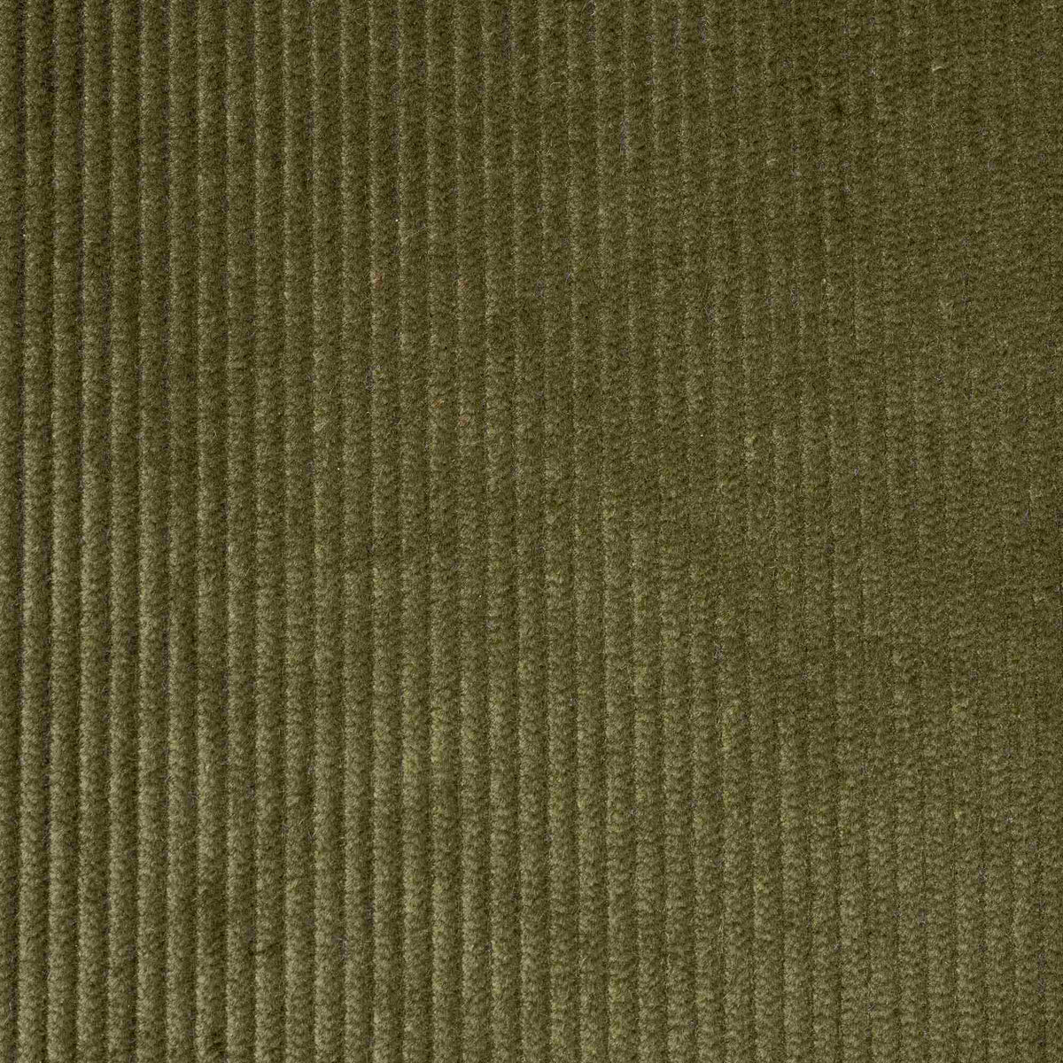 Flat lay of Caper Classic Corduroy, a muted green ribbed fabric for luxury seating.