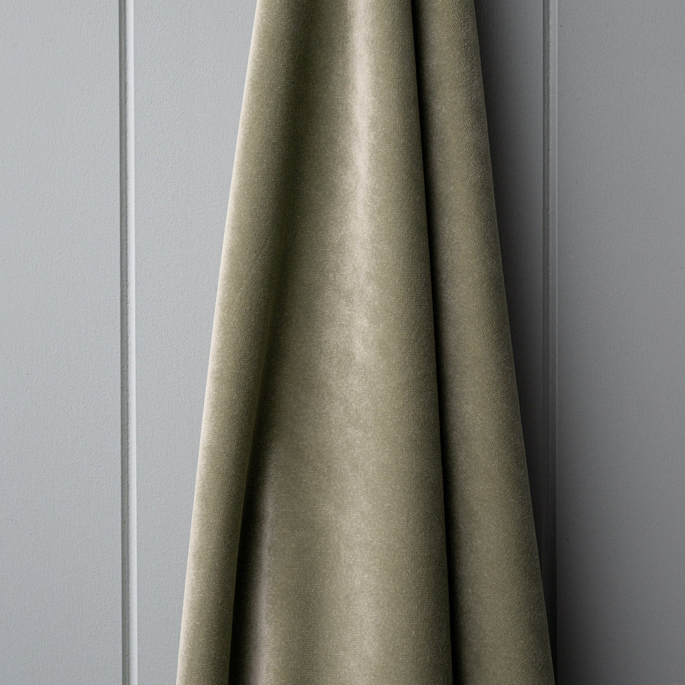  Velvet Green Tea fabric drape close-up 
