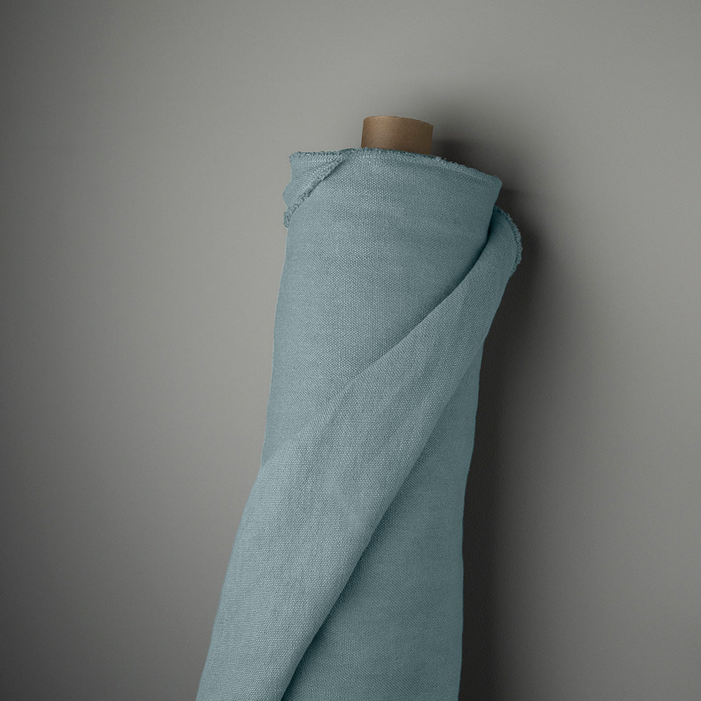 Fabric Roll of Cerulean Laidback Linen for upholstery by Nix.