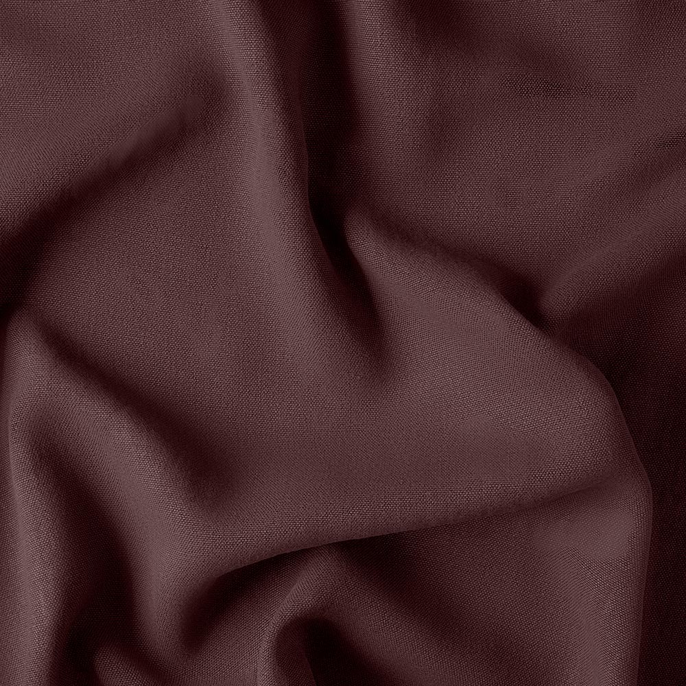 Draped Damson linen fabric showing the weave by Nix.