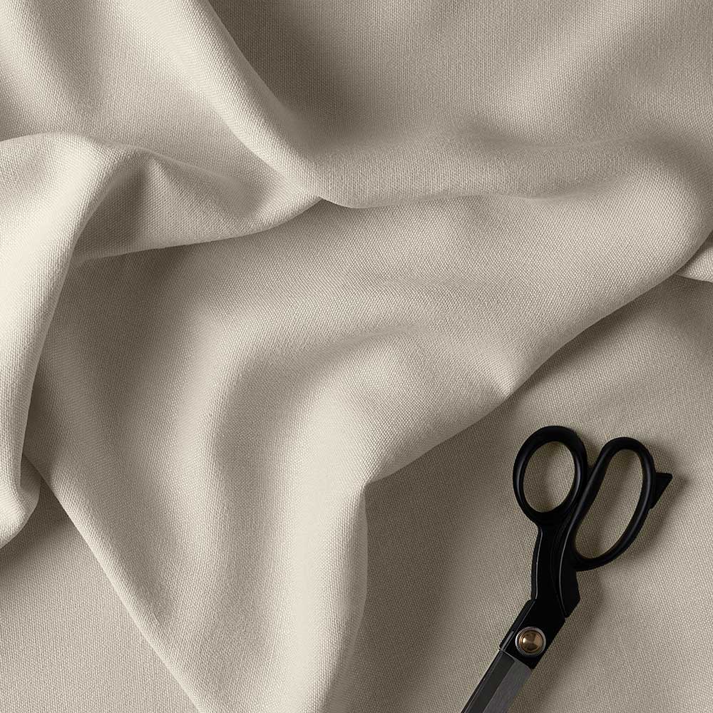  Laidback Linen, Dove fabric with scissor on it. 