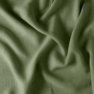 Draped Moss green linen fabric showing the soft weave by Nix.