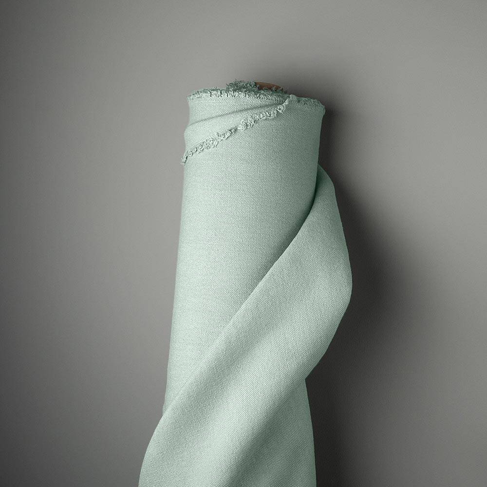 Fabric Roll of Sky Laidback Linen for upholstery by Nix. 