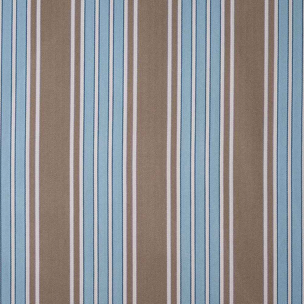  Top-down view of blue Regatta cotton upholstery fabric by Nix. 