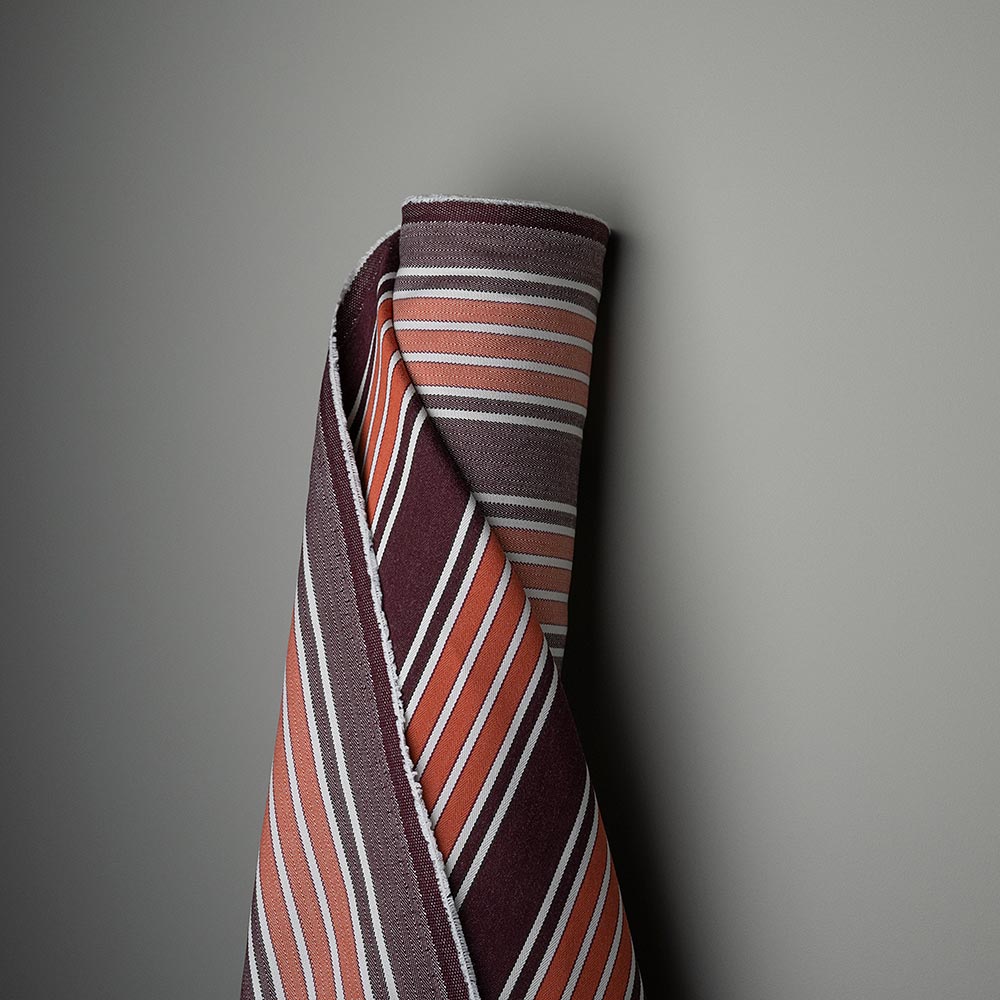  Roll of Flame Regatta cotton for bespoke upholstery by Nix. 