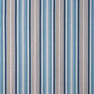 Hither Hexagonal Ottoman in Slow Lane Cotton Linen, Blue - Nicola Harding