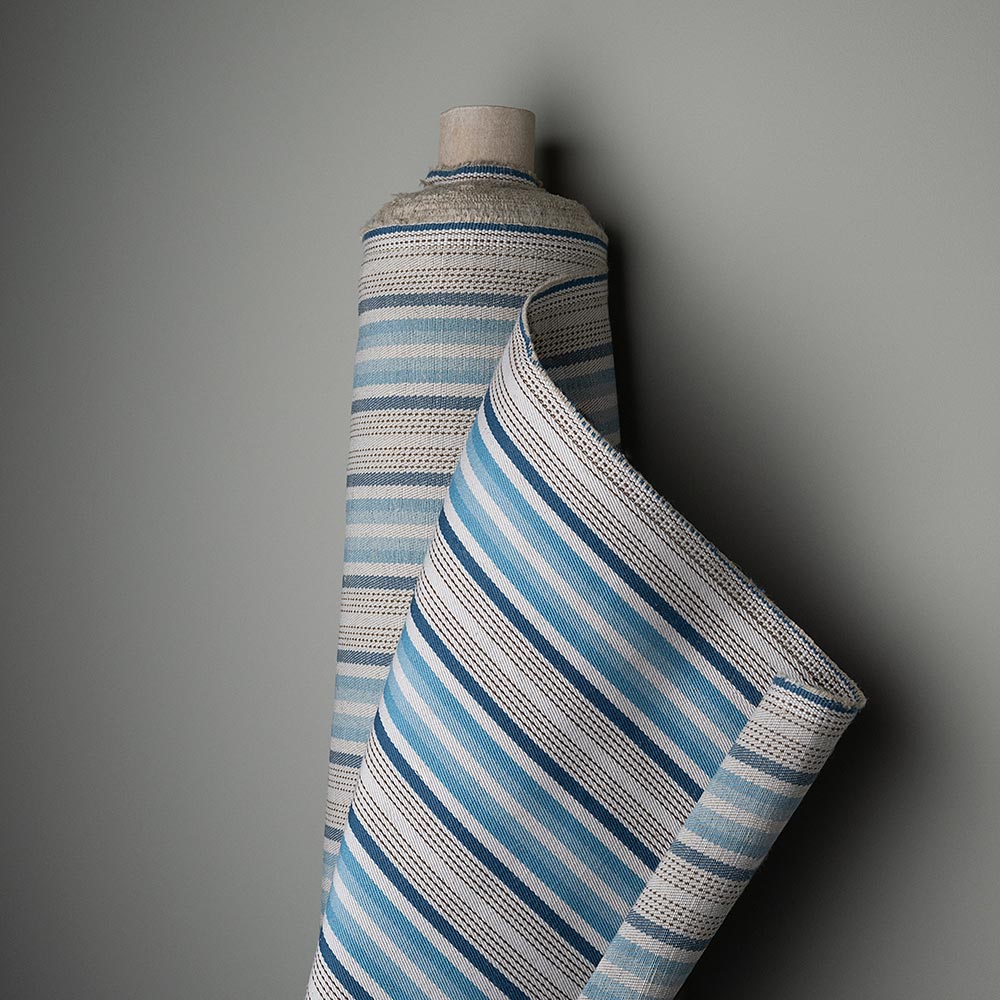  Roll of blue Slow Lane cotton linen Fabric by Nix. 