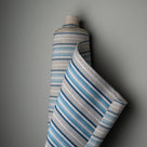 Roll of blue Slow Lane cotton linen Fabric by Nix.