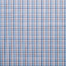 Overhead shot of the premium blue and brown patterned Nicola Harding fabric.