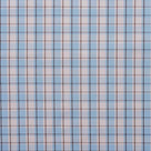 Square Deal Cotton, Blue Brown Fabric Texture - Nicola Harding & Co.