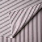 Draped Berry ticking cotton fabric showing the soft texture and high-quality finish for the Idler range