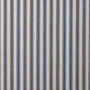 Mid-weight Organic Cotton, Ticking Blue Brown, Fabric Texture Closeup - By NiX