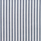 The texture of Ticking Cotton Chocolate Navy Fabric By The Metre