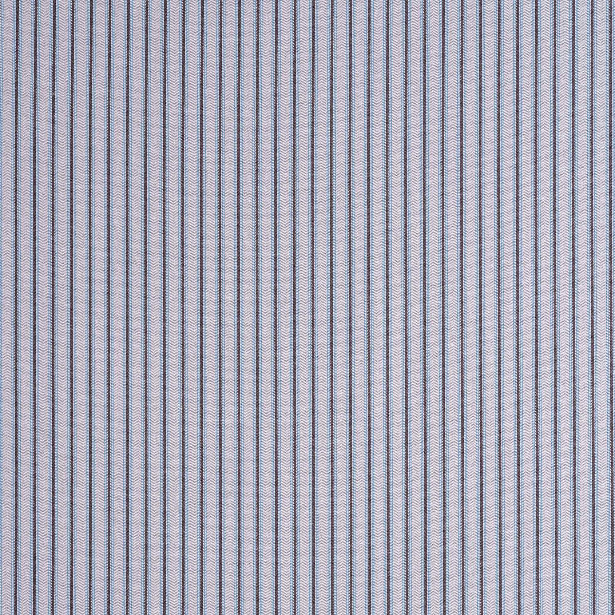  Fabric details of Aqua Brown ticking cotton by Nix. 