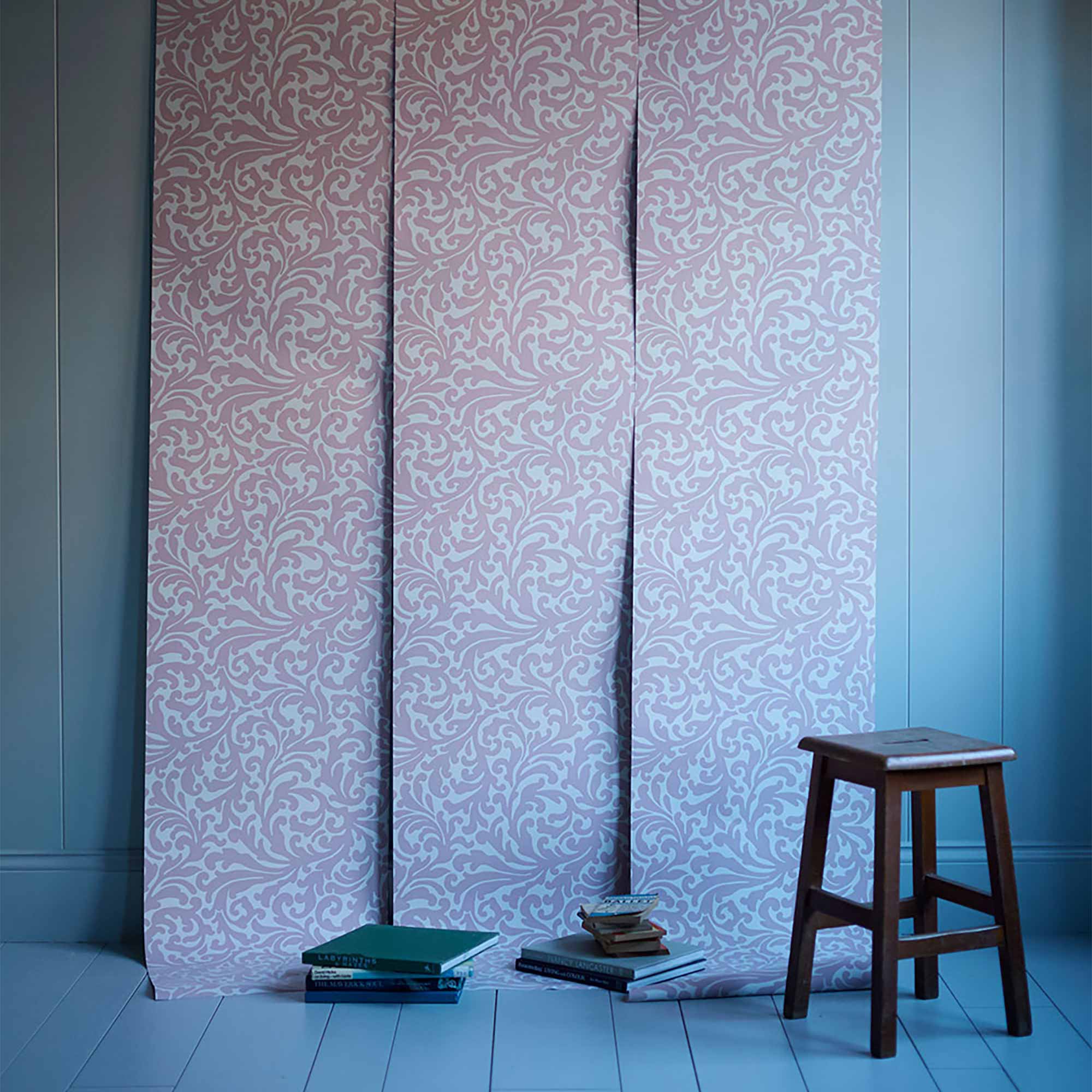  Demo of Filigree Wallpaper in Rose Pink - Nicola Harding 