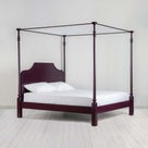 Folly Four Poster Bed in Plum - Full View - Nicola Harding 