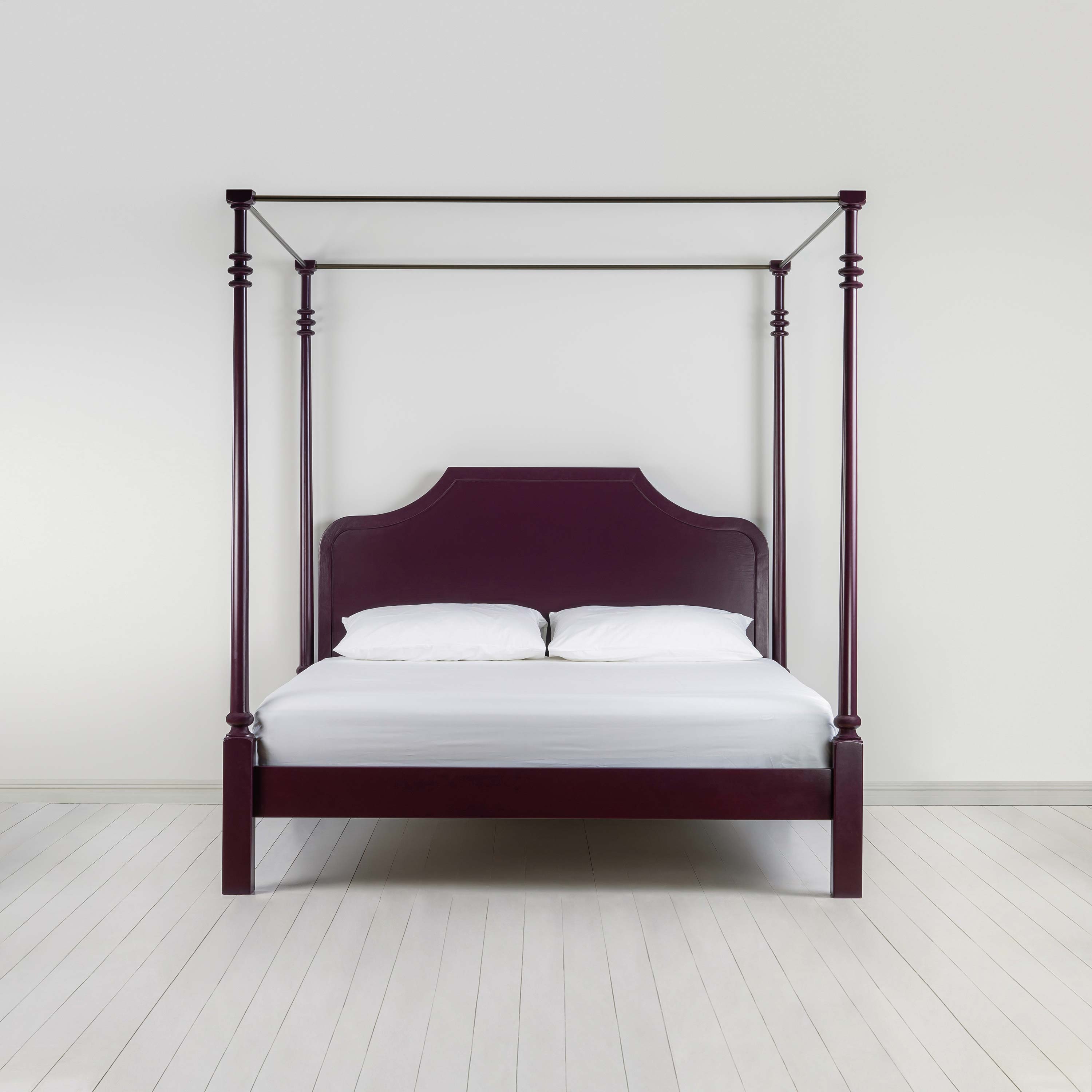  Folly Four Poster Bed in Plum - Nicola Harding 