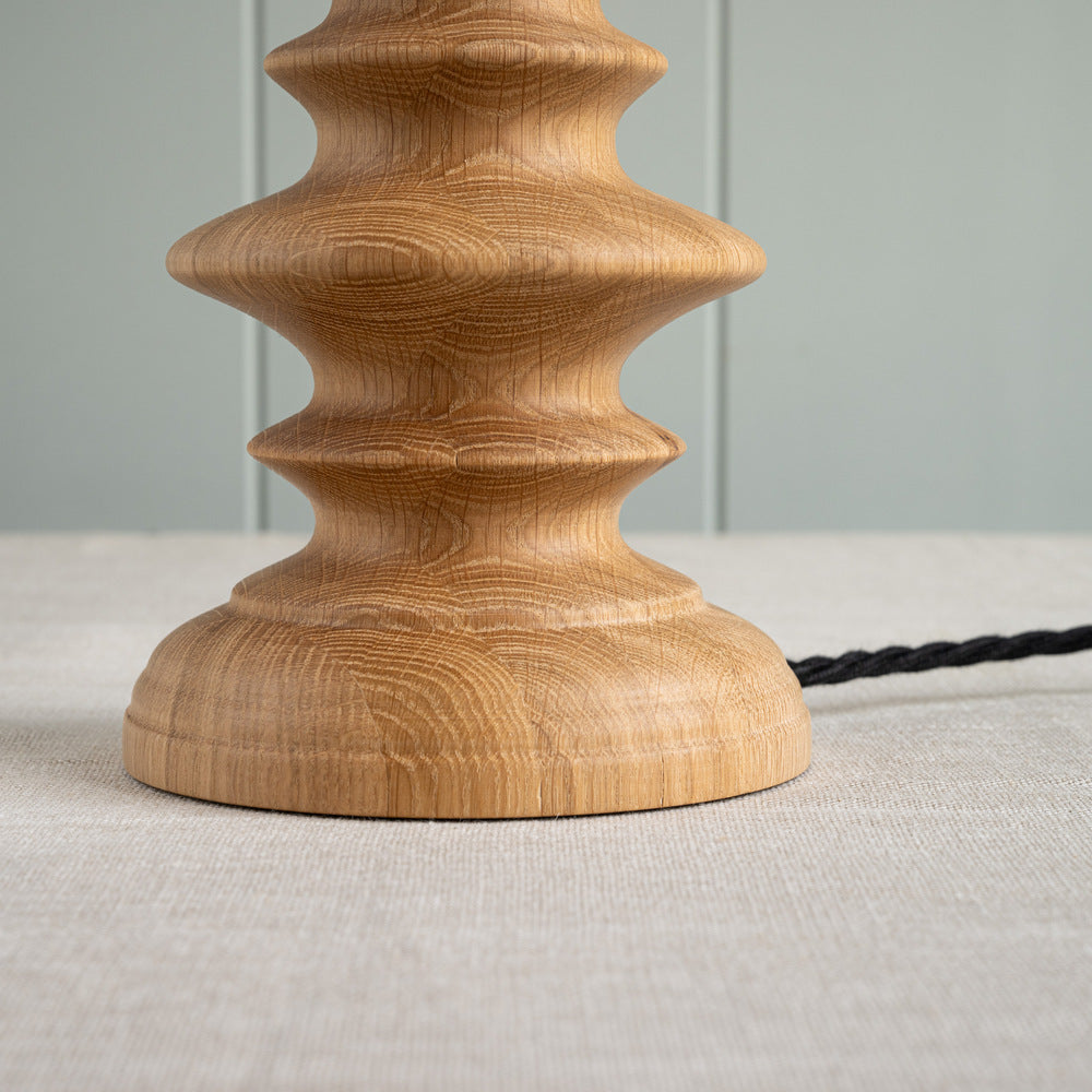  Good Turn Wooden Table Lamp Base in Natural Oak 
