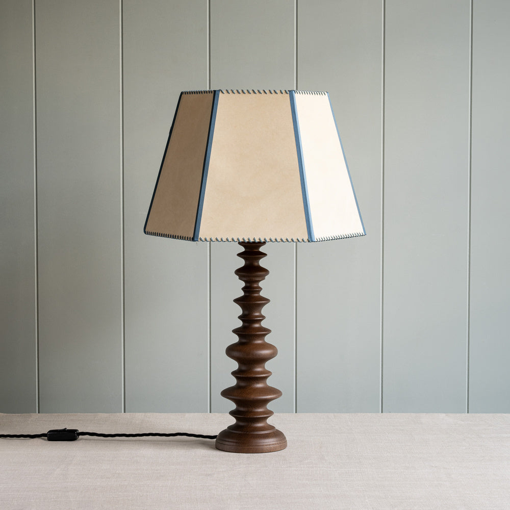  Good Turn Wooden Table Lamp Base in Smoky Oak 
