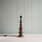Good Turn Wooden Table Lamp Base in Smoky Oak