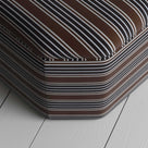 Top View of Ottoman in Regatta Cotton, Charcoal - By Nicola Harding