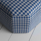 Design Closuep of Ottoman in Well Plaid Cotton, Blue Brown - NiX