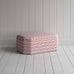 image of Hither Hexagonal Ottoman in Slow Lane Cotton Linen, Berry