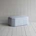 image of Hither Hexagonal Ottoman in Square Deal Cotton, Blue Brown