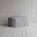 image of Hither Hexagonal Storage Ottoman in Ticking Cotton, Blue Brown