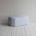 image of Hither Hexagonal Ottoman in Ticking Cotton, Aqua Brown