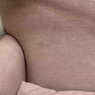 Arm and back detail of Idler armchair in Laidback Linen Heather by Nicola Harding & Co
