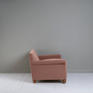 Idler 2 Seater Sofa in Intelligent Velvet Dusky Pink Side View - Nicola Harding