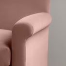 Armrest closeup of Idler 4 seater sofa in Intelligent Velvet Dusky Pink