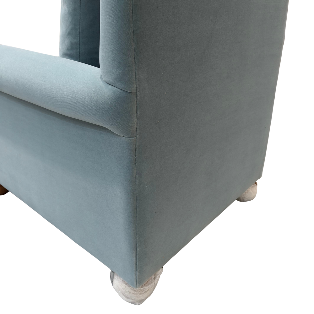 Idler Armchair in Intelligent Velvet Mineral (IV III / with Back Cushion)
