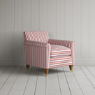 Idler Armchair in Slow Lane Cotton Linen, Berry - Nicola Harding