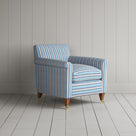 Idler Armchair in Slow Lane Cotton Linen, Blue - Nicola Harding